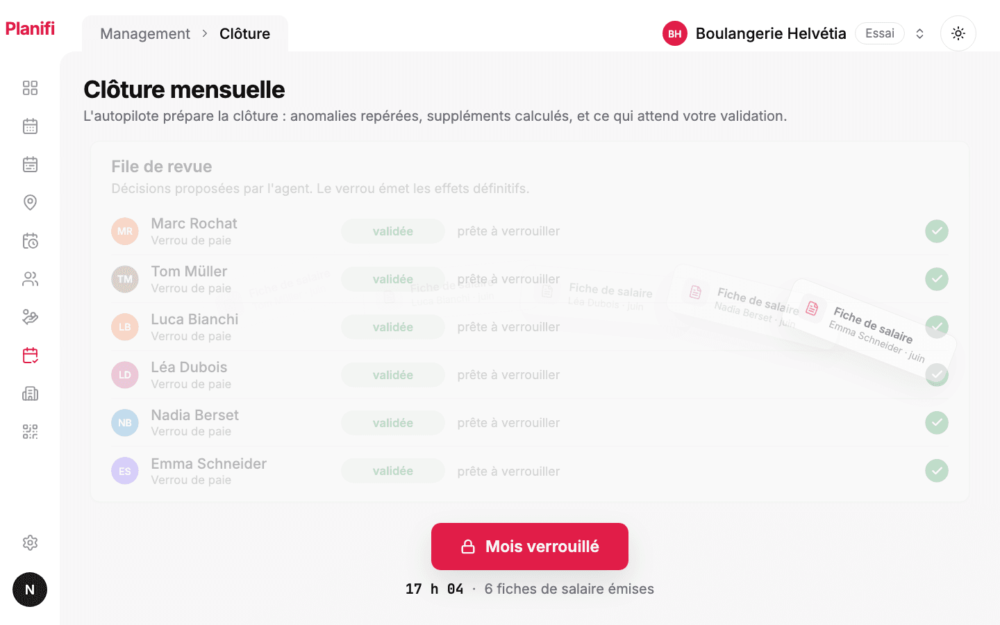 Le contrôle du temps CCNT dans Planifi